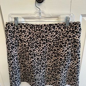 Loft animal print mini skirt.
